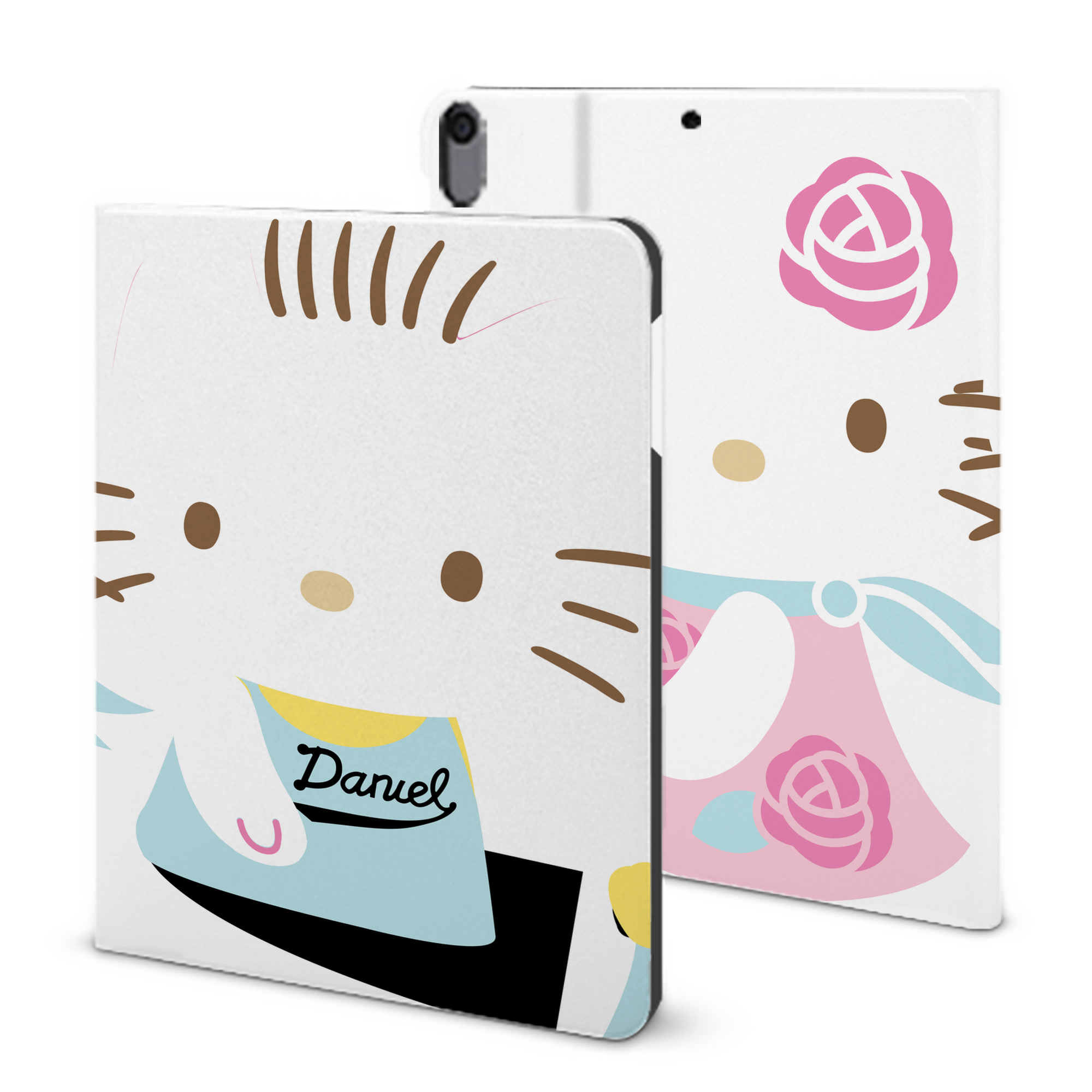 （画像用） Hello Kitty ハローキティ IPad ケース ブック型 PUレザー TPU 耐衝撃 軽量 薄型 ペン収納なし 全面保護 IPad 各モデル対応